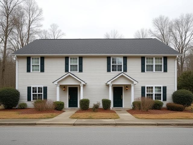 Well-maintained quadplex with ample parking and green space in a quiet Columbia, SC neighborhood